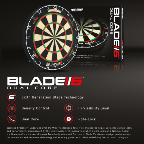 Winmau Blade 6 Dual Core Dartbord