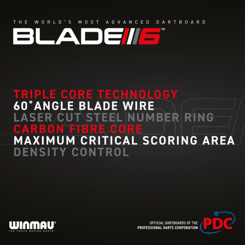 Winmau Blade 6 Triple Core PDC Dartbord